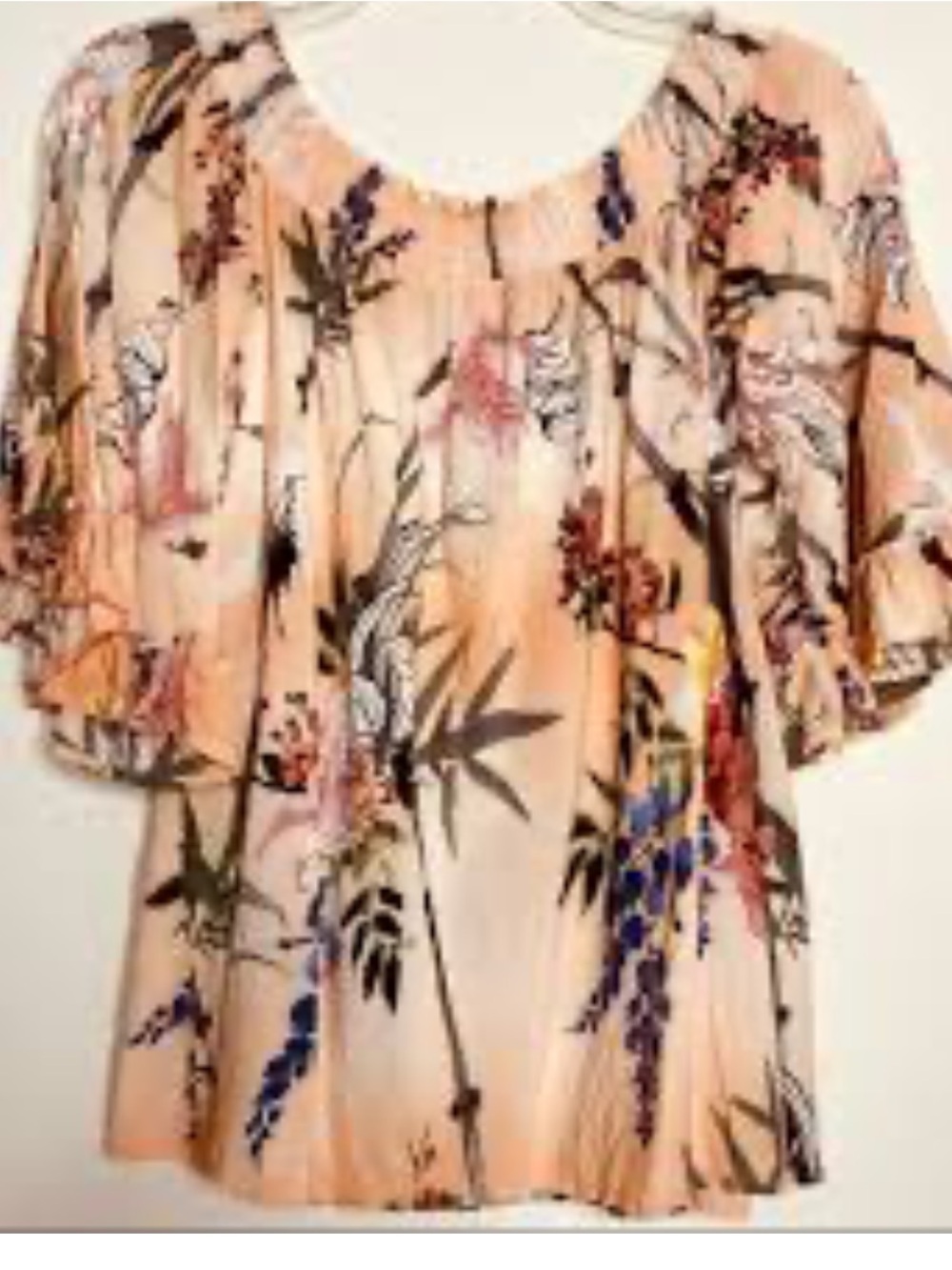 Anthropologie off-the-shoulder floral blouse by the Australian bohemian Jaase